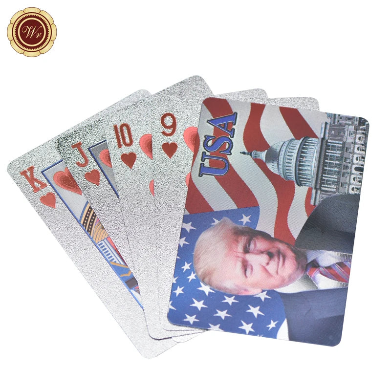 US President Donald Trump 24K Gold and Silver Poker Cards